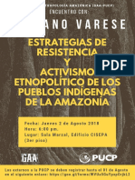 S. Varese ESTRATEGIAS DE RESISTENCIA Y ACTIVISMO ETNOPOLÍTICO DE LOS PUEBLOS INDÍGENAS DE LA AMAZONÍA