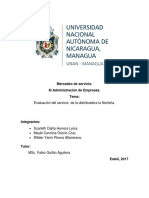 Evaluación del servicio de La Norteña