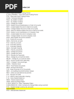 SAP FI Sensitive T Codes List: General Ledger