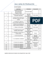 Cronograma y Plan de Evaluación