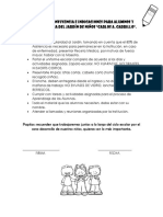 Reglas de Convivencia e Indicaciones para Alumnos y Padres de Familia Del Jardín de Niños