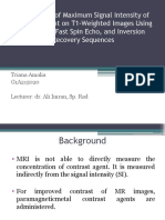 Comparison of Maximum Signal Intensity of Contrast Agent