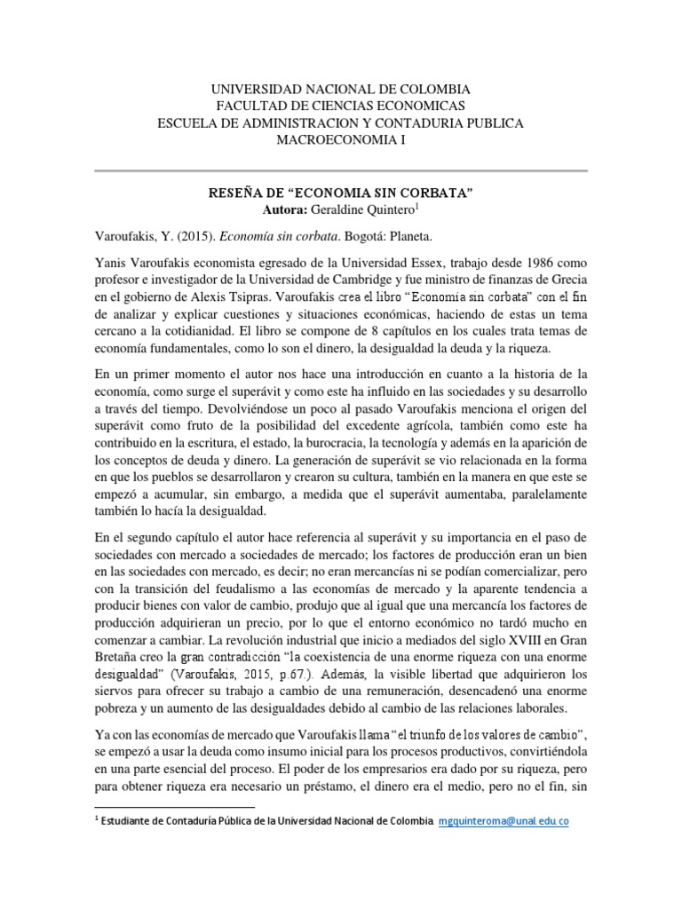 Reseña LEA Geraldine Quintero PDF Crecimiento económico