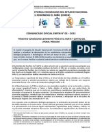 COMUNICADO OFICIAL ENFEN N° 05 – 2013