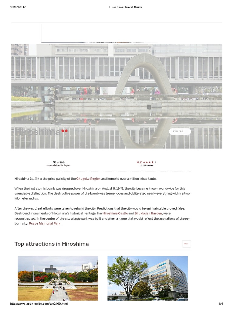 THE OFFICIAL GUIDE TO HIROSHIMA visual data 2