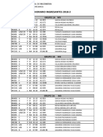 Horarios Ingresantes 20182