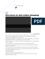 Morrisons To Test Online Shopping: Share This Page