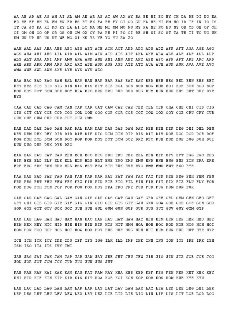 Ad Ae Ag Ah Ai Al Am an Ar as at Aw Ax