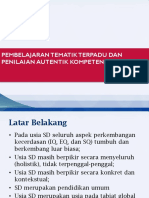 Materi PPT M1 Kegiatan Belajar 4 (Pembelajaran Tematik Terpadu Dan Penilaian Autentik Kompetensi Abad 21)