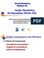 Cálculo Numérico Parte 3 - Comparação de Métodos