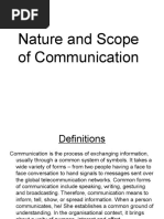 Nature and Scope of Communication