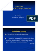 CHAPTER 3: BRAND POSITIONING & CORE VALUES
