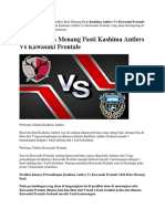 Prediksi Bola Menang Pasti Kashima Antlers Vs Kawasaki Frontale