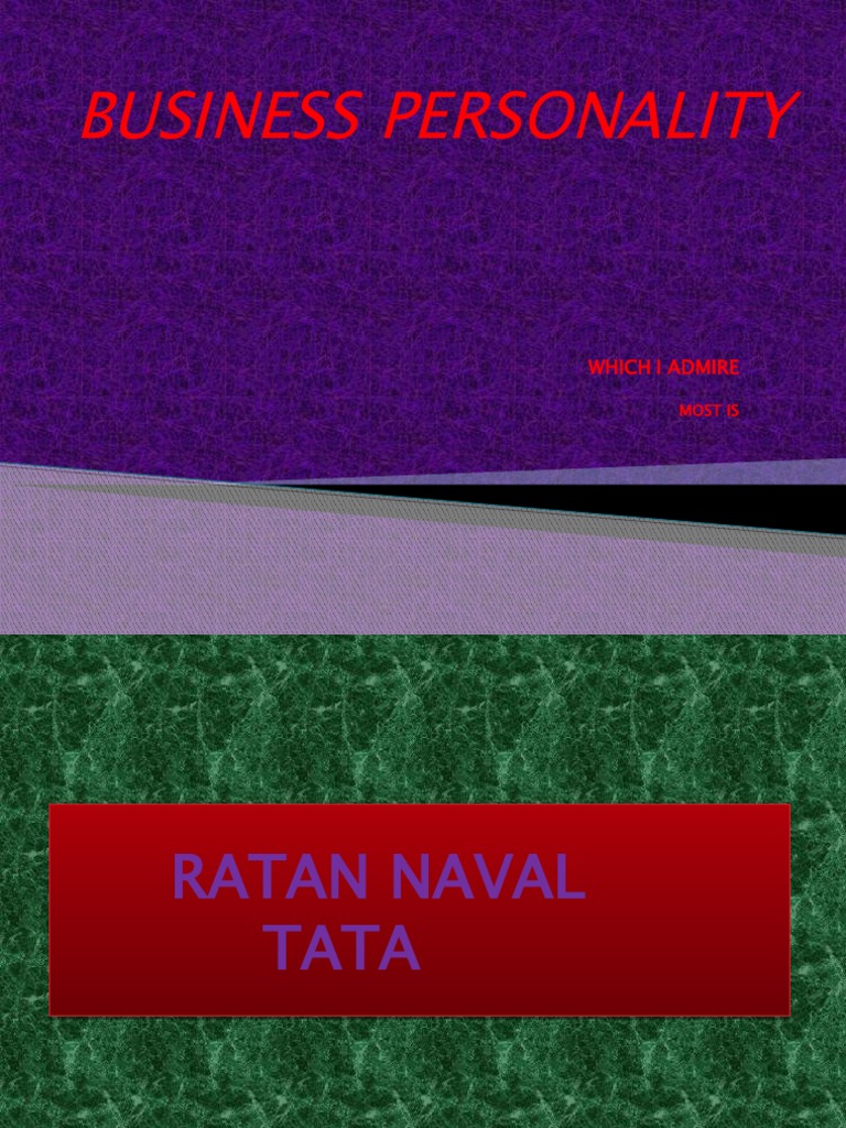 Ratan Tata: A Business Icon's Legacy | PDF | Politics | Travel