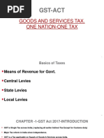 Gst-Act: Goods and Services Tax. One Nation-One Tax