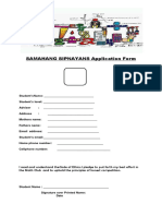 SAMAHANG SIPNAYANS Application Form