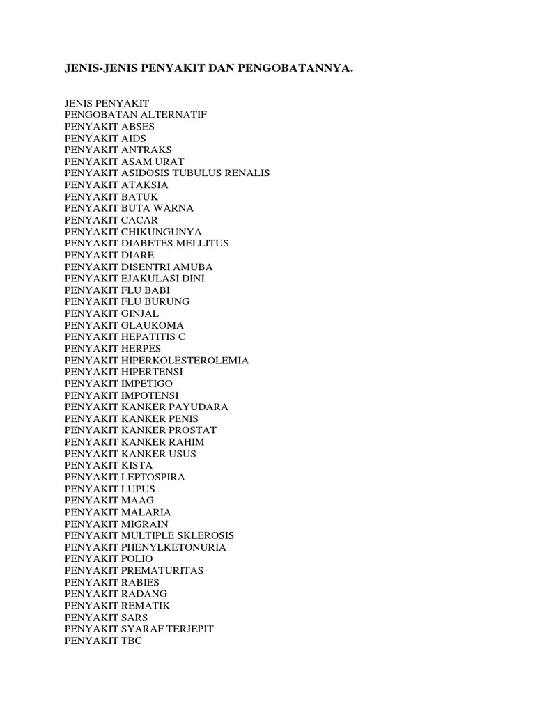 Jenis Jenis Penyakitdocx