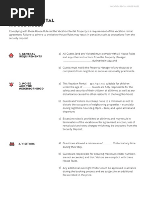 Vacation Rental House Rules