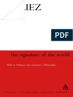 (Athlone Contemporary European Thinkers) Eric Alliez, Eliot Ross Albert-The Signature Of The World_ Or, What Is Deleuze And Guattari's Philosophy_ -Continuum (2004).pdf
