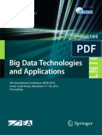 Big Data Technologies and Applications 7th International Conference BDTA 2016 Seoul South Korea November 17-18-2016 Proceedings