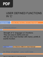 User Defined Functions in  'C'