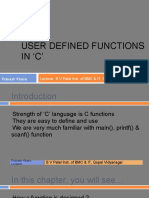 User Defined Functions in  'C'