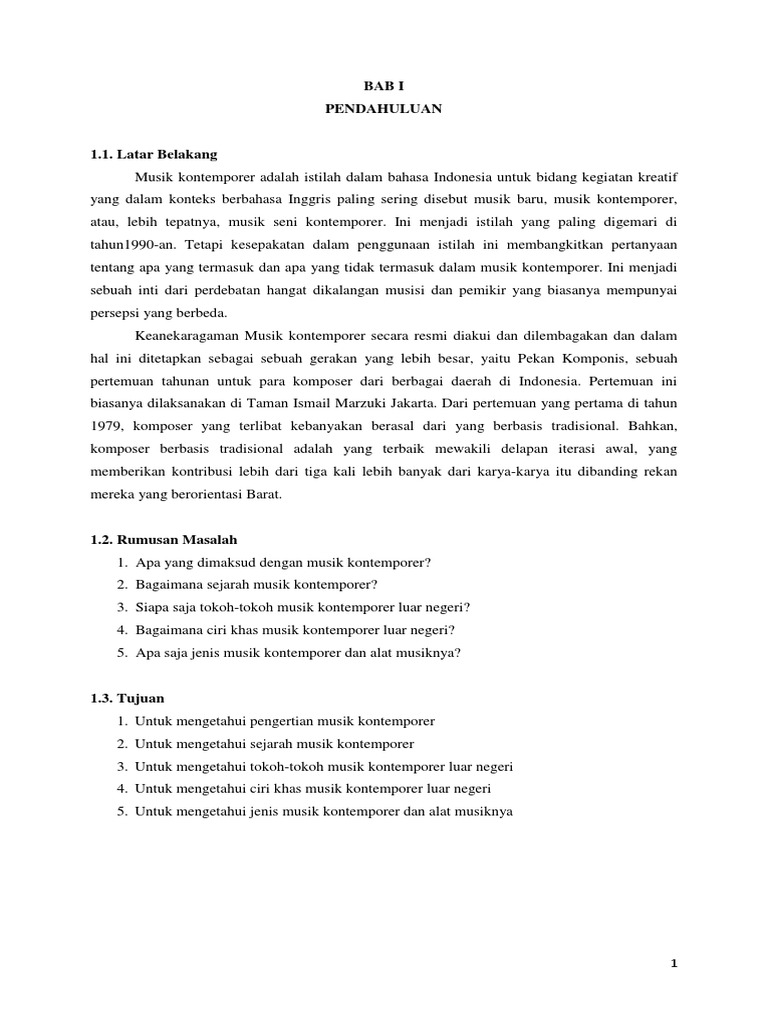 Makalah Musik Kontemporer Luar Negeri Docx