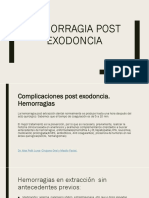 Hemorragia Post Exodoncia