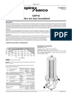 CSF16 Filtro Em Aço Inoxidável-Technical Information