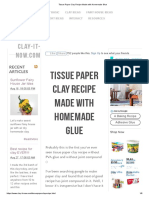 Tissue Paper Clay Recipe Made With Homemade Glue