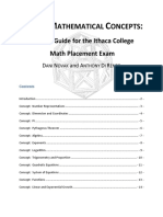 Welve Athematical Oncepts: Study Guide For The Ithaca College Math Placement Exam