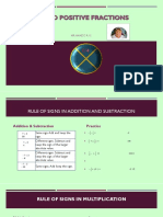 Negative and Positive Fractions