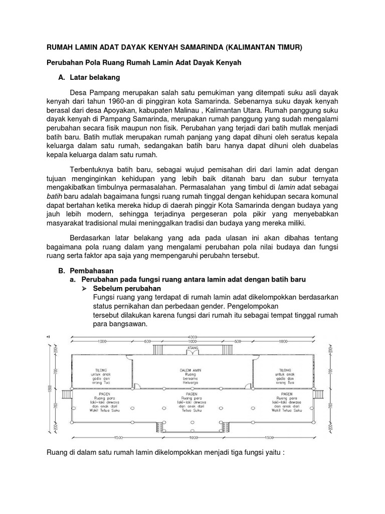 Rumah Adat Lamin Berasal Dari