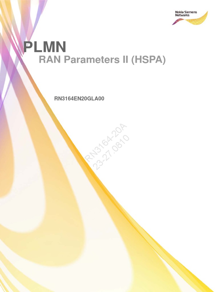 RAN Parameters II (HSPA) : RN3164EN20GLA00 | PDF | Trademark ...