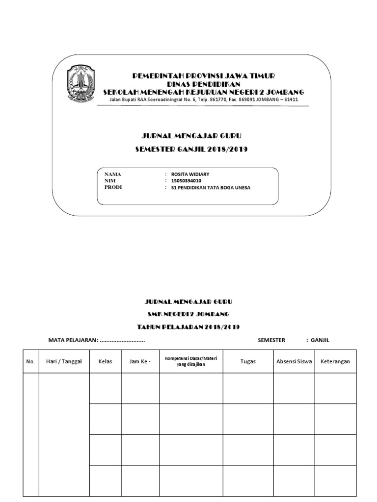 Jurnal Mengajar Guru