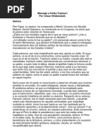 Mensaje a Keiko Fujimori