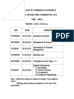 Note: 1) Date and Timings Are Subject To Change, If Any Exigency Arises. 2) Please Check Seating Arrangement On The Day of The Examination