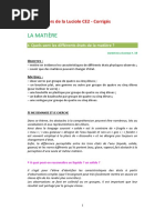 Les Cahiers De La Luciole Ce2 La Matiere Corriges Cycle De L Eau Inondation