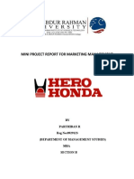 Hero Honda Mini Project Report