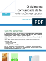 O dízimo na comunidade de fé: orientações e propostas