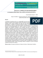 O Ensino de Ciências E A Formação Dos Professores: Considerações para Uma Aplicação Qualitativa