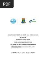 Portfólio 1 Aula 1 Tópicos de Física Moderna PDF