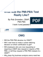 Webinar What Was The PMI-PBA Test Really Like