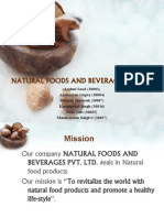 Natural foods company mission to promote healthy lifestyle