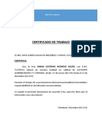 Certificado de Trabajo - Chisi