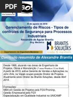 Pela Brantis, o Gerenciamento de Riscos - Tipos de controles de Segurança para Processos Industriais