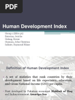 Human Development Index: Group 1 (BSA-3A) Baterina, Jericho Galang, Kersie Guzman, John Christian Infante, Raymond Rhine