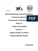 Listado de Trabajos Requeridos para Casa-Habitación (Duplex)