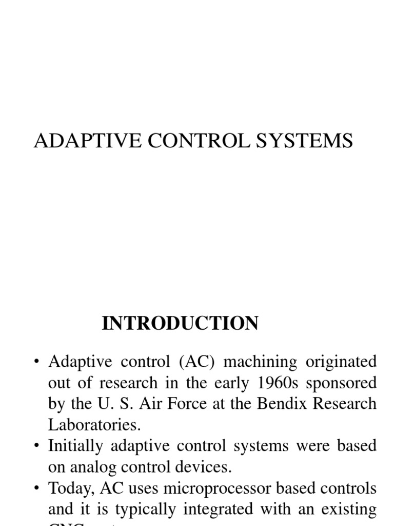 CNC Adaptive Control Systems Overview | PDF | Numerical Control ...