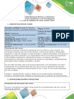 Syllabus Del Curso Caracterización de Contaminantes Atmosféricos